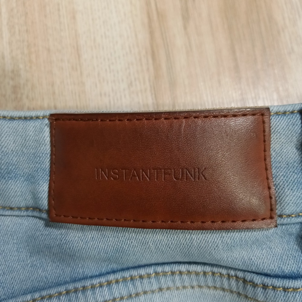 Instantfunk Lined Women Light Wash Straight Jeans Faux‎ Shearling Cuffs Blue XL - Picture 4 of 10